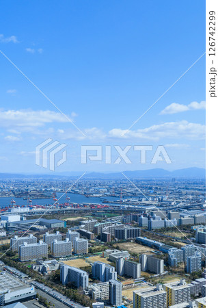 大阪ベイエリアの都市風景　住之江方面 126742299