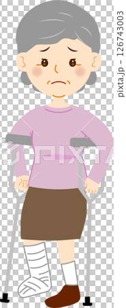 Senior woman with broken leg 126743003