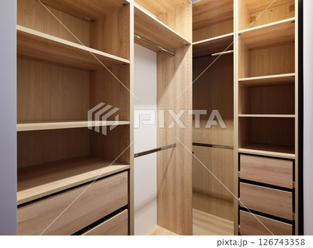 Contemporary Modern Minimalist Closet Interior Design for a Chic and Functional Space 126743358