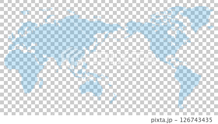 Dot style world map (blue, simple) 126743435