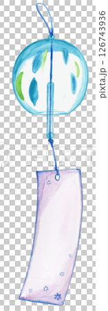 手繪水彩插圖的涼爽風鈴 手繪水彩插圖的涼爽風鈴 126743936