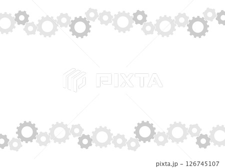 歯車の飾り罫のフレーム 126745107
