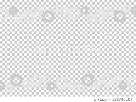 歯車の飾り罫のフレーム 126745107