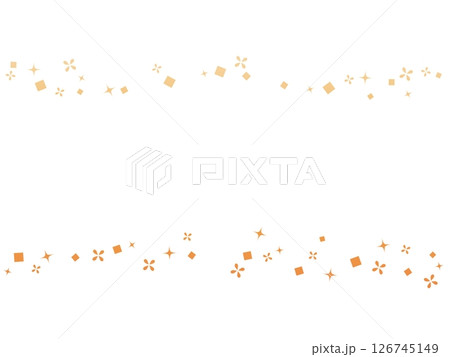 キラキラのライン素材(橙) キラキラのライン素材(橙) 126745149