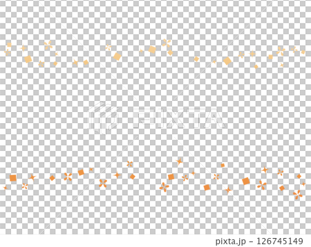 キラキラのライン素材(橙) キラキラのライン素材(橙) 126745149