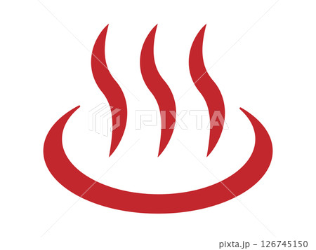 温泉マーク（湯のアイコン） 126745150