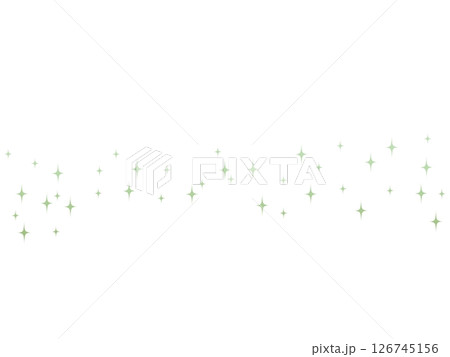 キラキラのライン素材（緑） 126745156