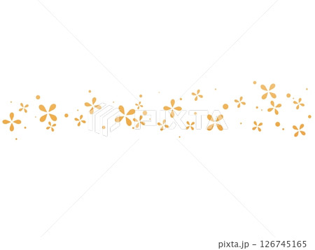 花のようなライン素材(橙) 花のようなライン素材(橙) 126745165
