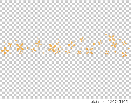 花のようなライン素材(橙) 花のようなライン素材(橙) 126745165