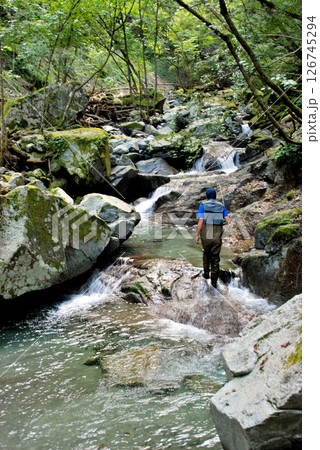 西丹沢、モロクボ沢の渓流釣り 126745294