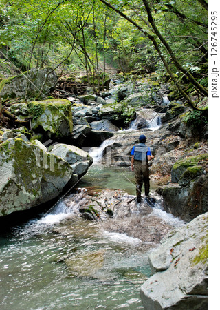 西丹沢、モロクボ沢の渓流釣り 126745295