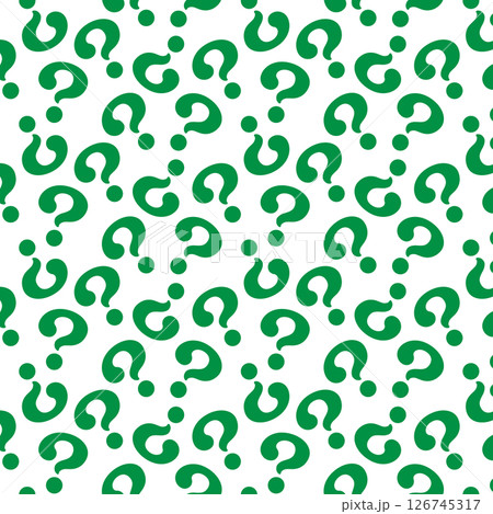 はてな クエスチョンマーク 疑問符が浮かぶ背景素材 テクスチャ スウォッチ対応 緑 126745317