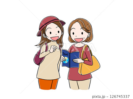 観光する女性 観光する女性 126745337