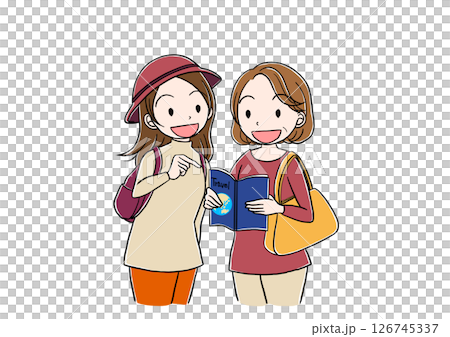観光する女性 観光する女性 126745337