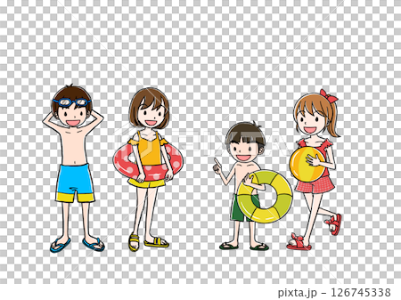 海水浴の子供たち 海水浴の子供たち 126745338