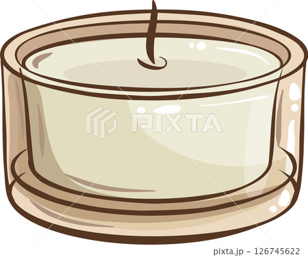 Candle isolated Colored Detailed Illustration Candle isolated Colored Detailed Illustration 126745622