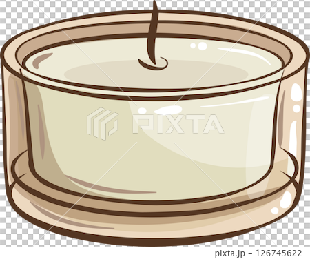 Candle isolated Colored Detailed Illustration Candle isolated Colored Detailed Illustration 126745622