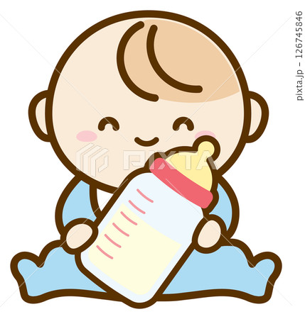 赤ちゃんとミルク 126745846