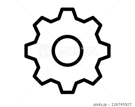 設定のアイコン(歯車マーク) 設定のアイコン(歯車マーク) 126745927