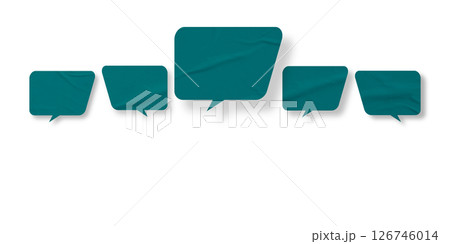 Green speech bubble crumpled paper isolated on transparent background Green speech bubble crumpled paper isolated on transparent background 126746014