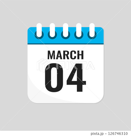 Icon page calendar day - 4 March 126746310
