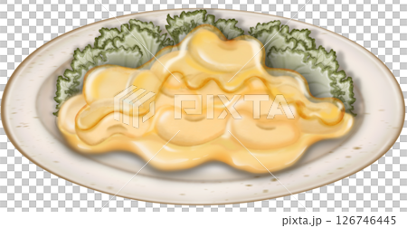 Natto soybeans Cute hand drawn Japanese food. 126746445