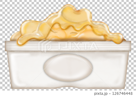 Natto soybeans Cute hand drawn Japanese food. Natto soybeans Cute hand drawn Japanese food. 126746448