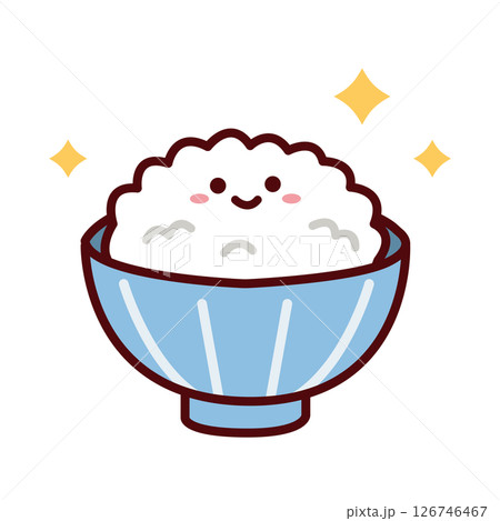 炊き立て新米のかわいいキャラクター 126746467