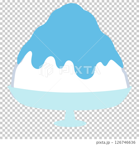 Shaved Ice Blue Hawaii Flavor Simple Cute Dessert (Vector Material) Shaved Ice Blue Hawaii Flavor Simple Cute Dessert (Vector Material) 126746636