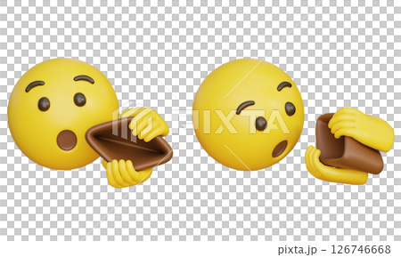 Emoticon showing an empty wallet 3D Icon 126746668