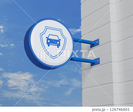 Business automobile insurance concept, 3D rendering 126746801