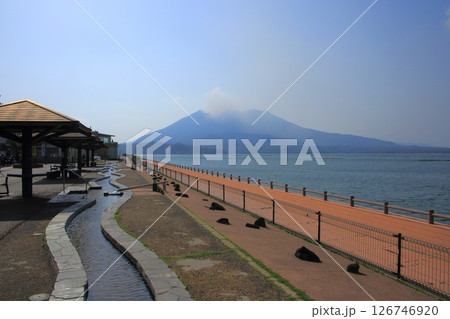 道の駅から見た桜島 126746920