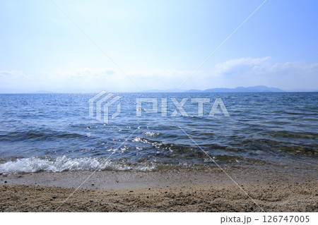 陽光に輝く美しい浜_琵琶湖 陽光に輝く美しい浜_琵琶湖 126747005