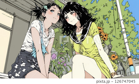 女友達同士でお話中