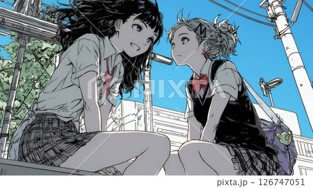女友達同士でお話中