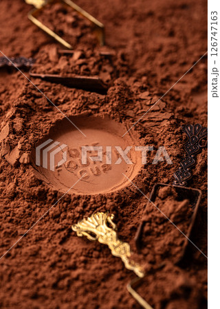 Cocoa powder chocolate texture background Cocoa powder chocolate texture background 126747163