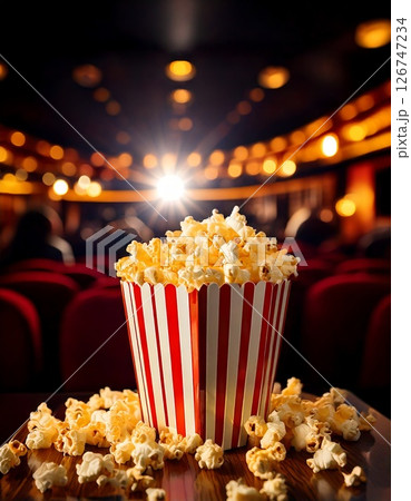 ポップコーンで映画鑑賞 126747234