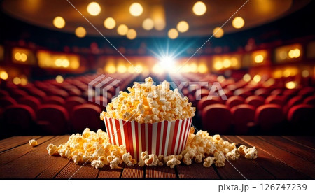 ポップコーンで映画鑑賞 126747239