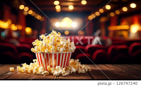 ポップコーンで映画鑑賞 126747240