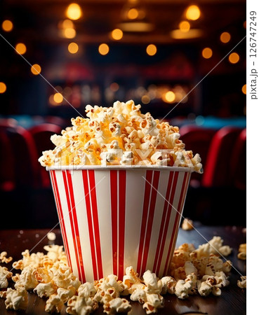 ポップコーンで映画鑑賞 126747249