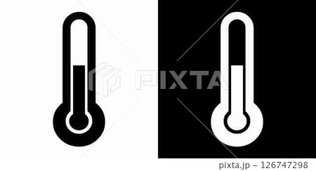 Temperature line icon vector illustration set.	 126747298