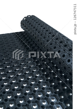 Heavy Duty Rubber Ring Mat Isolated on White Background 126747311