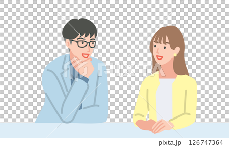 年輕男女正在交談 126747364