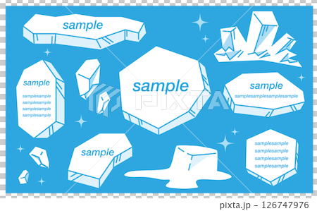 Cold ice illustration frame material set 126747976