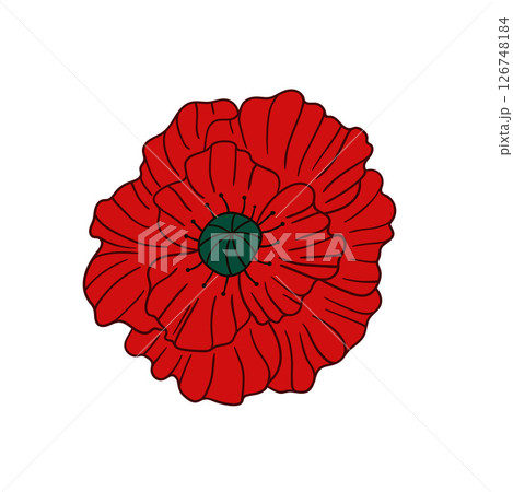 Illustration in hand draw style. Icon, sign, sticker, pin, logo 126748184