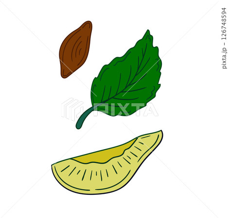 Illustration in hand draw style. Icon, sign, sticker, pin, logo 126748594