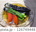 アスパラガスと丸ごと茄子の揚げびたし 126749448