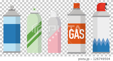 Spray can and gas cylinder illustration 126749504