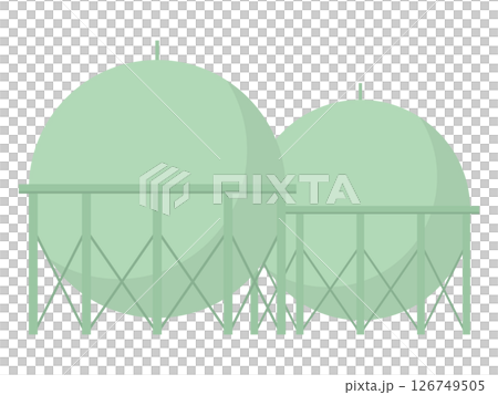 球形氣罐的插圖 126749505