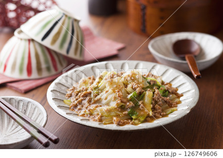 白菜の麻婆炒め 126749606